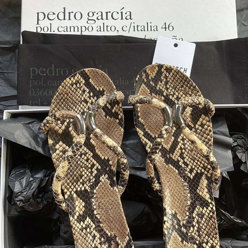 Pedro Garcia Geminy Python Snake Printed Sandal - Picture 3 of 12